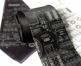 Apollo Cockpit Controls Neckties, by Cyberoptix. Black tie