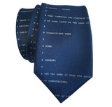 Apollo 11 Source Code Tie, French Blue. By Cyberoptix