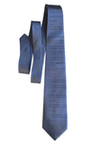 Apollo 11 Source Code Hand Printed Silk Necktie, cadet blue. By Cyberoptix