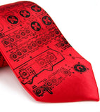 Rocket Science, red silk necktie.