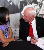 Apollo Astronaut Al Worden wears red cyberoptix necktie