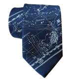 Aquarius Constellation Necktie, Ice on French Blue Tie, by Cyberoptix