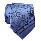 Aquarius Constellation Necktie, Navy on Periwinkle Tie, by Cyberoptix