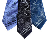 Aquarius Star Chart Neckties, Constellation Print Ties, by Cyberoptix