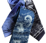 Aquarius Neckties, Zodiac Constellation Print Ties, by Cyberoptix