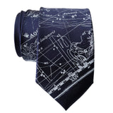 Aquarius Constellation Necktie, Silver on Navy Tie, by Cyberoptix