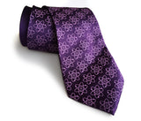 purple atoms necktie, science tie by cyberoptix