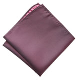 Aubergine Shot Pocket Square. Dark Purple Solid Color Woven Silk, No Print, by Cyberoptix