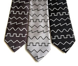 Synth waves neckties