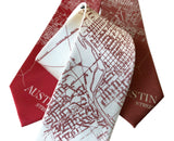 Austin 1934 Map Necktie, Accessories for Men, by Cyberoptix
