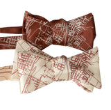 Austin City Map Bow Tie, State of Texas Print Tie, by Cyberoptix