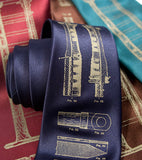 Navy Blue Bagpipes Necktie