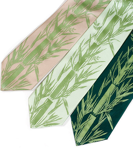 lucky bamboo ties Bamboo Silk Necktie, by Cyberoptix Tie Lab