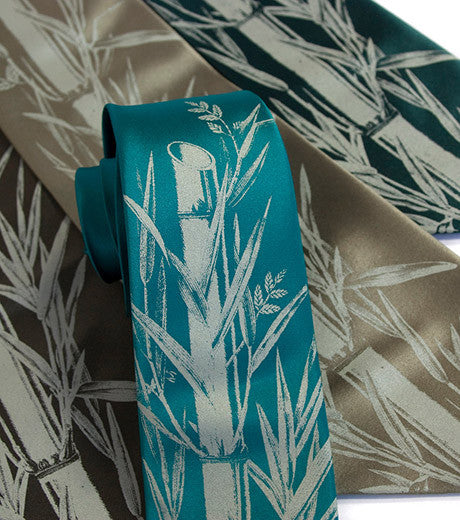 lucky bamboo ties Bamboo Silk Necktie, by Cyberoptix Tie Lab