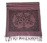 dusty mauve bandanna print pashmina scarf