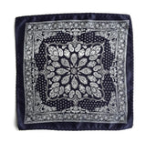 navy blue bandana pocket square