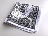 white bandana print pocket square
