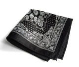 black bandana print pocket square