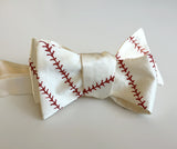 Baseball Stitching Bow Tie