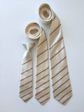 cream color baseball tie