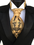  Hops and wheat print ascot by Cyberoptix. Beer print cravat tie.