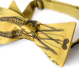 Mustard yellow beer bow tie