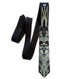 Craft Beer Necktie. Hops & Wheat Print Herringbone Silk Tie, by Cyberoptix. Black and sage green