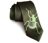 Green Beetle Print Necktie, by Cyberoptix
