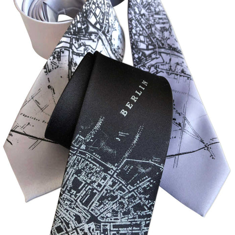 Berlin Map Necktie, German Map Tie