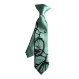 Mint green boys bicycle clip-on tie.
