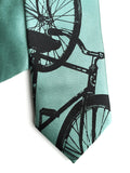 Mint green boys bike clip-on tie.