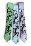 Cyclist Linen Neckties. Triple Cruiser Bike Ties, by Cyberoptix