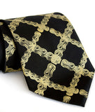 Gold and black Bike Chain Tartan Ties