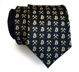 Black and gold Bitcoin necktie