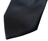 black solid color tie, by Cyberoptix. Fine woven stripe texture