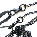 Black Mask Chain. Mask Holder Necklace, small cable chain mask leash