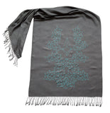 Blockchain Linen-Weave Pashmina, Bitcoin Mining Scarf, by Cyberoptix