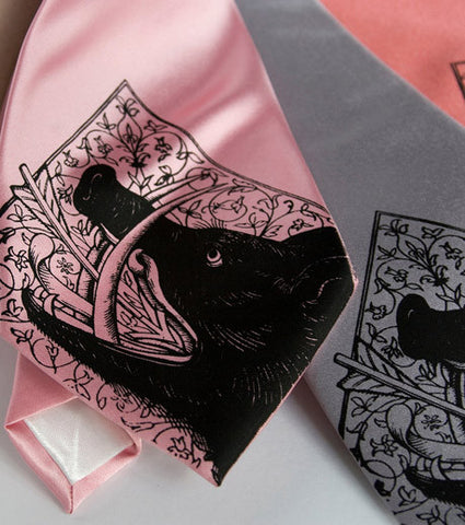 Wild Boar Necktie. "Boar'd to Death" microfiber tie.