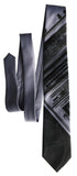 Steel Blue Boombox Print Necktie, Old School Ghetto Blaster Tie. Cyberoptix Tie Lab