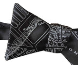 Black Boston Map Printed Bow Tie. 1814 Vintage Map, by Cyberoptix