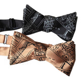 Boston Map Printed Bow Ties. 1814 Vintage Map, by Cyberoptix