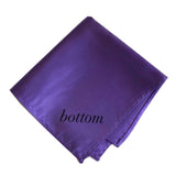 Naughty Hanky: Bottom. Printed Pocket Square by Cyberoptix. Black on purple