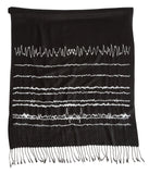 Brainwaves Print Scarf, linen-weave pashmina, by Cyberoptix