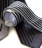 Black on white and silver narrow, charcoal standard.