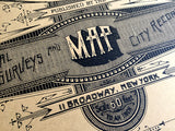 Brooklyn NY map screen printed poster, by Cyberoptix