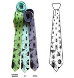 Insect Neckties, black print.