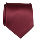 Burgundy solid color necktie, dark red tie, by Cyberoptix Tie Lab