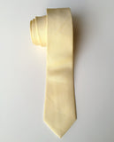 butter yellow linen + silk blend woven necktie.