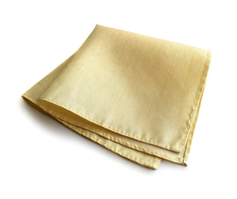 Butter Yellow Linen Pocket Square, Paczki