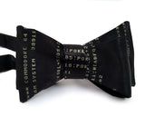 Black Computer Code bow ties, Cyberoptix